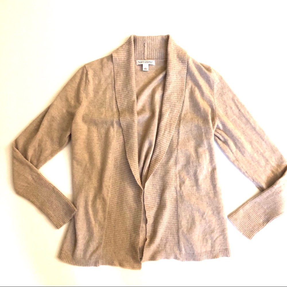 Banana Republic Tan Wool Cashmere Cardigan